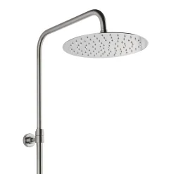 Swiss Aqua Technologies Aurum colonne de douche avec mitigeur thermostatique + douche de tête + douchette à main, métal brossé