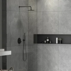 Swiss Aqua Technologies Aurum Niche de Douche à encastrer, Acier Inoxydable 304, 120x28x10cm, Noir mat (SATAURN12128MB)