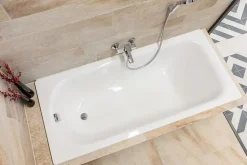 Swiss Aqua Technologies By Kaldewei Vivien 170 x 75 cm Baignoire droite en acier émaillé, sans pieds, blanc (SATVIVI17075)