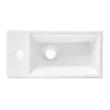 Swiss Aqua Technologies Brevis Lave-mains suspendu avec trou pour robinetterie à gauche, 40,5x20,5x10,5cm (SATBRE4020SL)