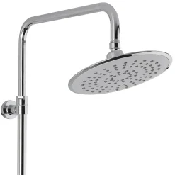 Swiss Aqua Technologies Colonne douche, Douchette 3 jets, mitigeur thermostatique, Barre réglable en hauteur, Chrome/Blanc