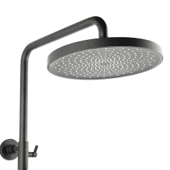 Swiss Aqua Technologies Colonne de douche XXL 250 avec mitigeur thermostatique, Douchette 3 jets, noir mat (SATSSTKEC)