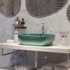 Swiss Aqua Technologies Infinitio Vasque à poser 45,5 x 32,5 x 13,5 cm, sans trop-plein, Vert foncé mat (SATINF4532DGEM)