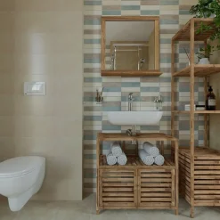 Swiss Aqua Technologies Miroir avec étagère Naturel Home 60x61,5 cm, bois (HOMEZRC)