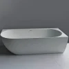 Swiss Aqua Technologies Nelly 175x82 cm Baignoire droite Autoportante orientation droite en marbre coulé, Blanc (NEL1700P)