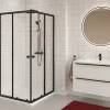 Swiss Aqua Technologies SAT PROJECT Douche 90x90cm coulissante avec profilé noir mat (SATPROMUQ90CT)