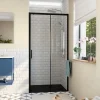 Swiss Aqua Technologies TEX BB Porte de douche 100x195cm coulissante anticalcaire avec profilés noir mat (TEXDBB100CT-SET)