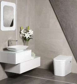Swiss Aqua Technologies Ultimax WC hybride avec réservoir intégré et abattant frein de chute (SATOFSHFS3)
