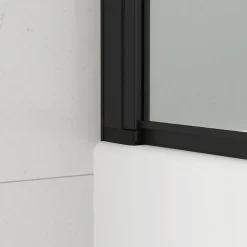 Swiss Aqua Technologies 150x80 cm Pare-baignoire pivotant en verre, orientation gauche et droite, noir (SATVZUNIKCT80)