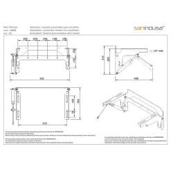 Système d'inclinaison pneumatique pour lavabo PMR droit SANINDUSA NewWCCare blanc