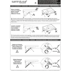 Système d'inclinaison pneumatique pour lavabo PMR droit SANINDUSA NewWCCare blanc