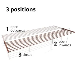 Système extérieur pliable corten 102x63x8 cm Foxydry Duo