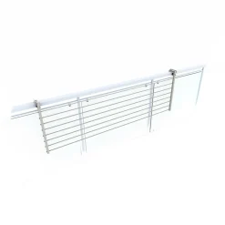 Système rabattable blanc pour rambarde 118x63x8 cm Foxydry Duo