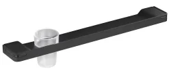 Tablette de lavabo porte verre ALUR - Coloris : Noir mat