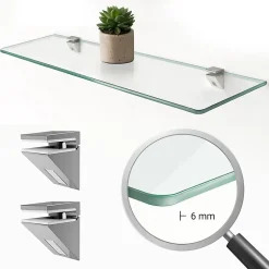 Tablette en Verre Tulup 50x13 cm Minimaliste Design Pour Miroir