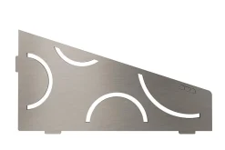 Tablette murale de douche SHELF- E- S3 - CURVE - inox brossé - 62 x 295 x 154 mm