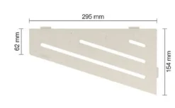 Tablette murale de douche SHELF- E- S3 - CURVE - inox brossé - 62 x 295 x 154 mm