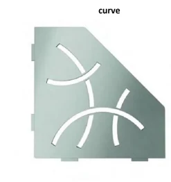 Tablette murale de douche Shelf- ES 2 CURVE - Coloris: Ivoire - Finition structurée - 195 x195 mm
