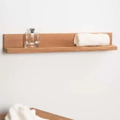 Tablette étagère Camélia salle de bain en teck massif 70cm