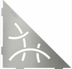 Tablettes d'angle de douche Shelf- E-S1 - CURVE - Acier inoxydable inox brossé - 210 x 210 mm
