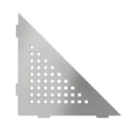 Tablettes d'angle de douche Shelf- E-S1 - CURVE - Acier inoxydable inox brossé - 210 x 210 mm