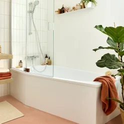 Tablier bain douche JACOB DELAFON Bastille installation en angle blanc mat