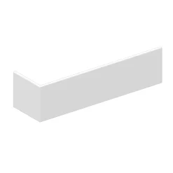 Tablier de baignoire asymétrique frontal 160x90 cm, blanc, Teesta GoodHome