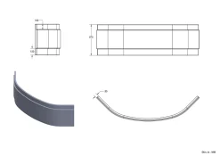 Tablier de baignoire d'angle 140 cm Cavally