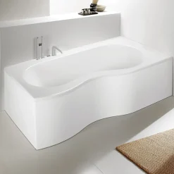 Tablier de baignoire frontal blanc 180 x 90 cm pour baignoire Folk, Valentin