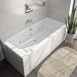 Tablier de baignoire frontal blanc Allibert Fix'alu 180 cm