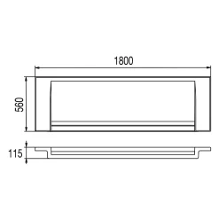 Tablier de baignoire frontal blanc pour baignoire droite L.180 x l.80 cm, Valentin