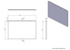 Tablier de baignoire latéral blanc Balneo Panel 80 cm