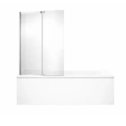 Tablier frontal JACOB DELAFON baignoire rectangulaire + pare bain, blanc brillant Installation en niche