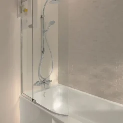 Tablier frontal JACOB DELAFON baignoire rectangulaire + pare bain, blanc brillant Installation en niche