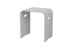 Tabouret de douche PB4002 en fonte minérale - blanc mat