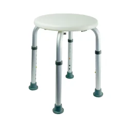 Tabouret de douche PMR PELLET Essentiel rond hauteur réglable + Barre à ventouse de maintien PMR PELLET 30 cm