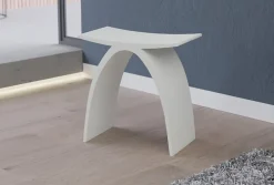 Tabouret de douche Siège baignoire antidérapant, Chaise salle de bain waterproof fonte minérale - 43x43x23,5cm (LxHxP) - PB4001