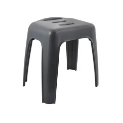 Tabouret grand siège de douche HOCKER Gris Max 130kg Spirella