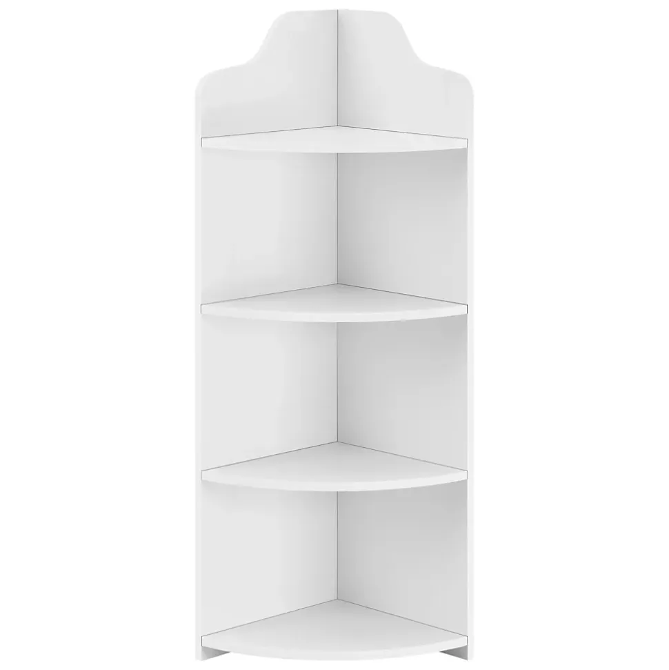 Étagère Angle Bjurholm pour Salle de Bain à 4 Niveaux 90 x 28 x 28 cm Blanc en.casa