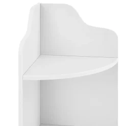 Étagère Angle Bjurholm pour Salle de Bain à 4 Niveaux 90 x 28 x 28 cm Blanc en.casa