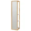 Étagère avec miroir intégré As bambou 170 x 40 x 35 cm naturel blanc