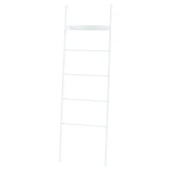 Étagère échelle Oeksnes acier 160 x 50 x 28 cm blanc en.casa