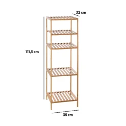 Étagère colonne 4 niveaux Bambou Mix N' Modul - 5Five