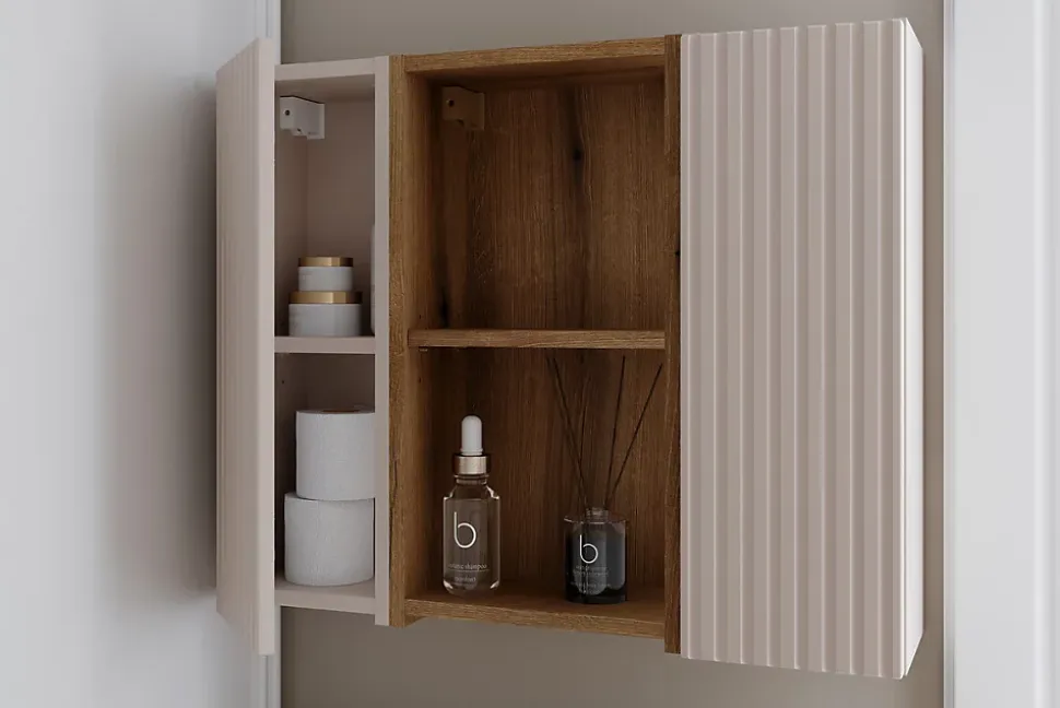 Étagère cube de salle de bain suspendue 30 x 57 cm NOVA chêne Coast Evoke