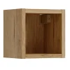 Étagère cube de salle de bain suspendue 20 x 20 cm NOVA chêne Coast Evoke