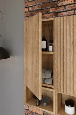 Étagère cube de salle de bain suspendue 30 x 20 cm NOVA chêne Coast Evoke
