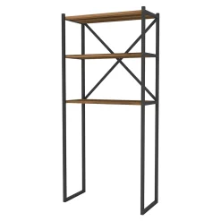 Étagère de salle de bain Askersund 160 x 66 x 34 cm effet noyer en.casa
