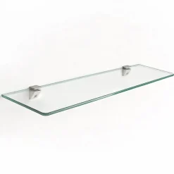 Étagère De Salle Tulup 90x13 cm Au-Dessus Du Lavabo Avec Supports En Métal Chromé