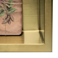ÉTAGÈRE D'ENCASTREMENT POUR SALLE DE BAINS REA 8 30X45X10 BRUSH GOLD