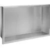 ÉTAGÈRE D'ENCASTREMENT POUR SALLE DE BAINS REA 2 30X45X10 BRUSH STEEL